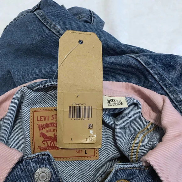 Levi's NWT Ex-Boyfriend Trucker Jean Jacket Women XS *Pls See Description* - Picture 11 of 13
